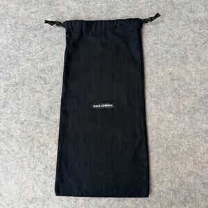 Dolce & Gabbana Designer Black Drawstring Dust Bag Storage Protection 8"x16.75"